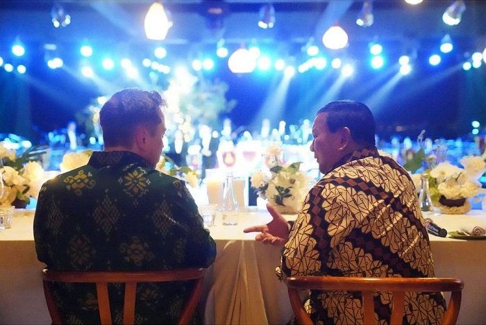 Presiden terpilih periode 2024-2029 Prabowo Subianto dan CEO SpaceX Elon Musk bertemu di Balangan. (Instagram.com/Prabowo)