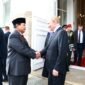 Menteri Pertahanan RI sekaligus presiden RI terpilih, Prabowo Subianto saat bertemu Presiden Rusia Vladimir Putin di Moskow. (Dok. Tim Media Prabowo)