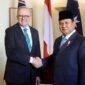 Menteri Pertahanan RI sekaligus presiden terpilih 2024-2029 Prabowo Subianto bersma Perdana Menteri (PM) Australia Anthony Albanese. (Dok. Tim Media Praowo)

