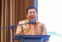 Kepala Badan Pangan Nasional/National Food Agency (NFA) Arief Prasetyo Adi dalam Takshow Hybrid pada Kamis (29/8/2024) di Auditorium Kementerian Pertanian. (Dok. Bapanas)