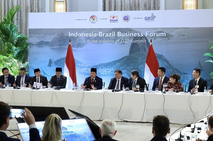 Presiden RI Prabowo Subianto hadiri acara Indonesia-Brazil Business Forum di sela KTT G20 Summit. (Dok. Tim Media Prabowo)

