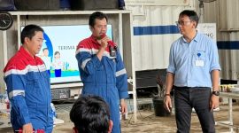 Pimpinan Pertamina Drilling kunjungi Rig PDSI#43.3 di Sembakung, Nunukan, tekankan budaya HSSE . (Dok. Pertamina Drilling)