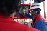 Aktivitas pengeboran Sumur PPS-020 oleh RIG NYT-19 di Muaro Jambi. Operasi selesai 21 hari dengan capaian Zero NPT. (Dok. PT Pertamina EP)