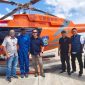 PT STM Sukseskan MotoGP menyediakan satu unit helikopter sebagai fasilitas transportasi dan evakuasi medis udara. (Dok. PT Sumbawa Timur Mining)